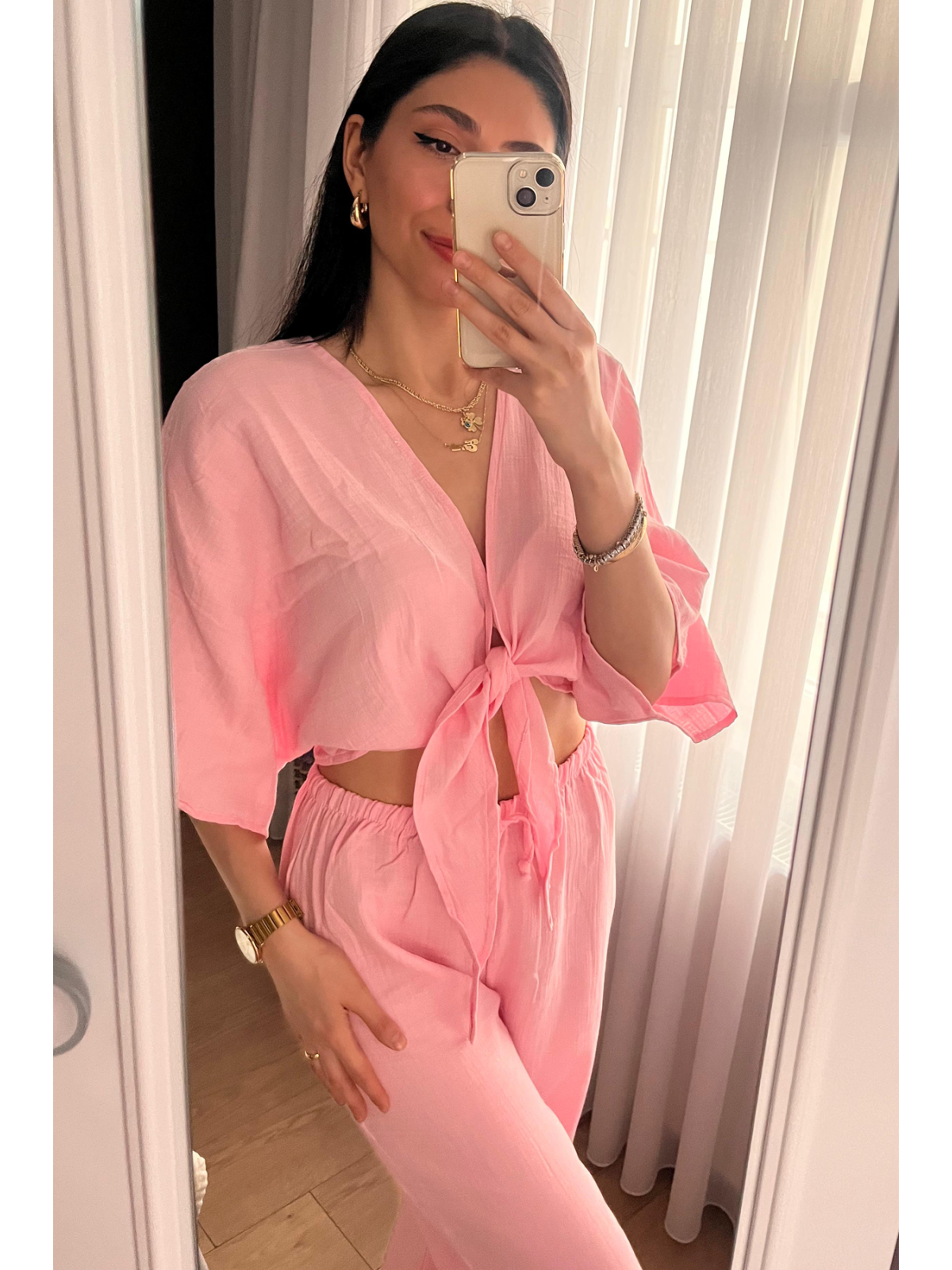 Primavera Müslin Takım - Pembe