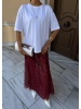 Crimson Grace Maxi Bordo Etek