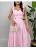 Rosélia Düğmeli Elbise – Pembe