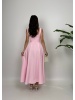 Rosélia Düğmeli Elbise – Pembe