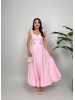 Rosélia Düğmeli Elbise – Pembe