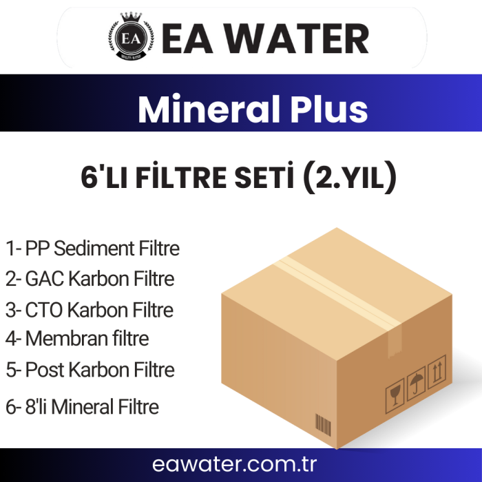 EA WATER Mineral Plus 6lı Filtre Seti