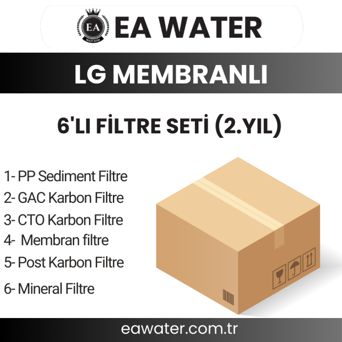 EA WATER LG Membranlı 6lı Filtre Seti