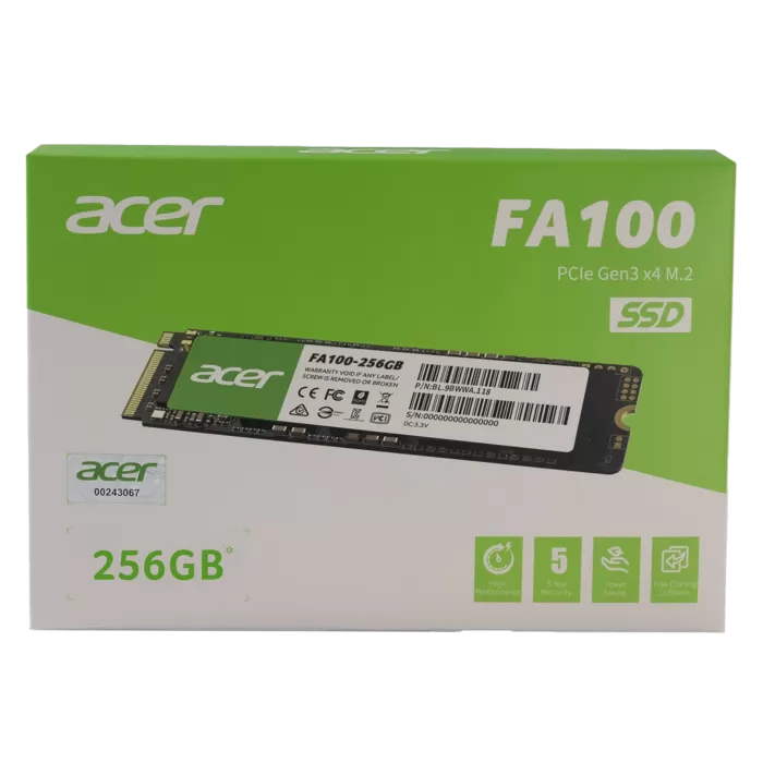 ACER Acer FA100 PCIe NVMe 256GB Çevre Birimleri