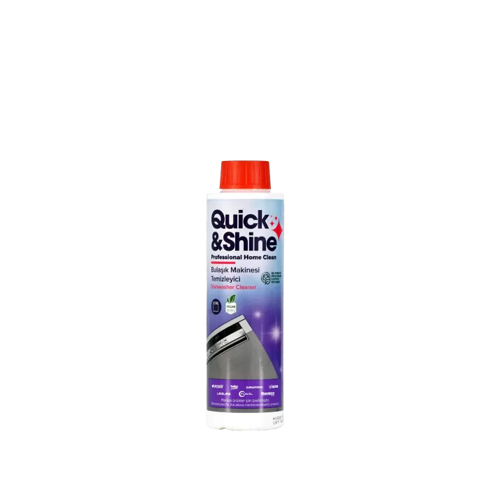 Quick & Shine Bulaşık Makinesi Temizleme Sıvısı 200ml Bulaşık Makinesi Temizlik ve Bakım Ürünleri