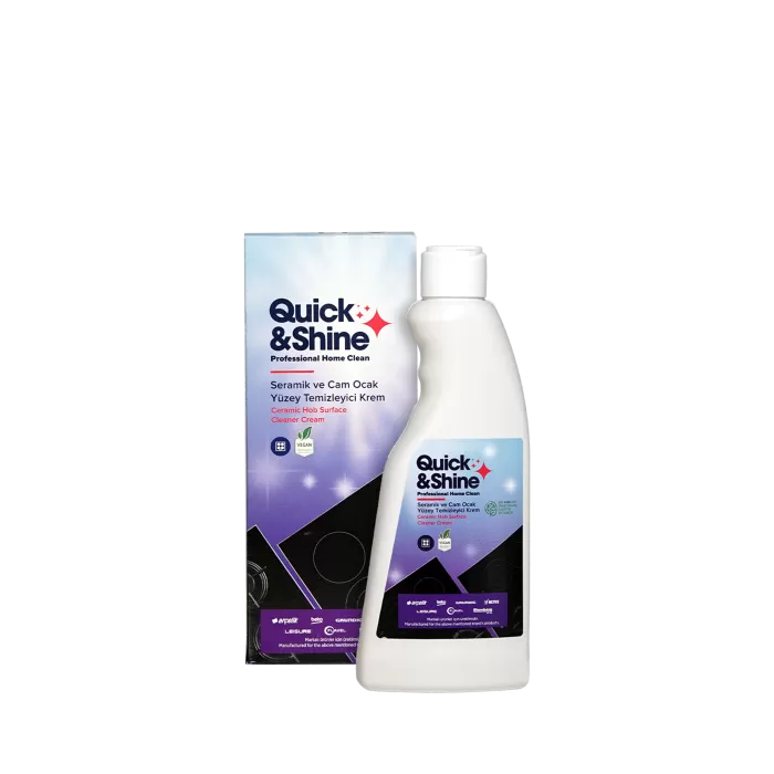 Quick & Shine Vitroseramik & İndüksiyonlu Ocak Temizleyici (VEGAN) Ocak ve Fırın Temizlik ve Bakım Ürünleri