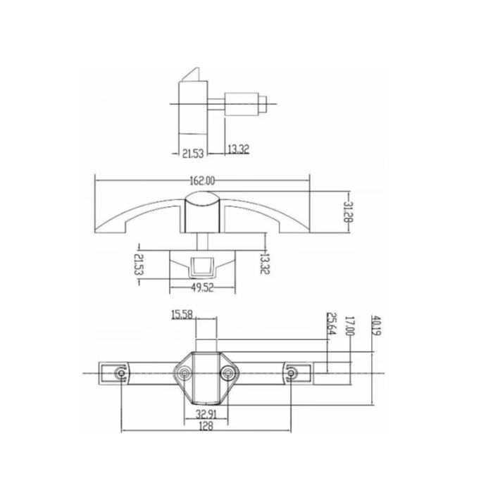 Karavan & Tekne Bas-Çek Oval Krom Mobilya Kilidi