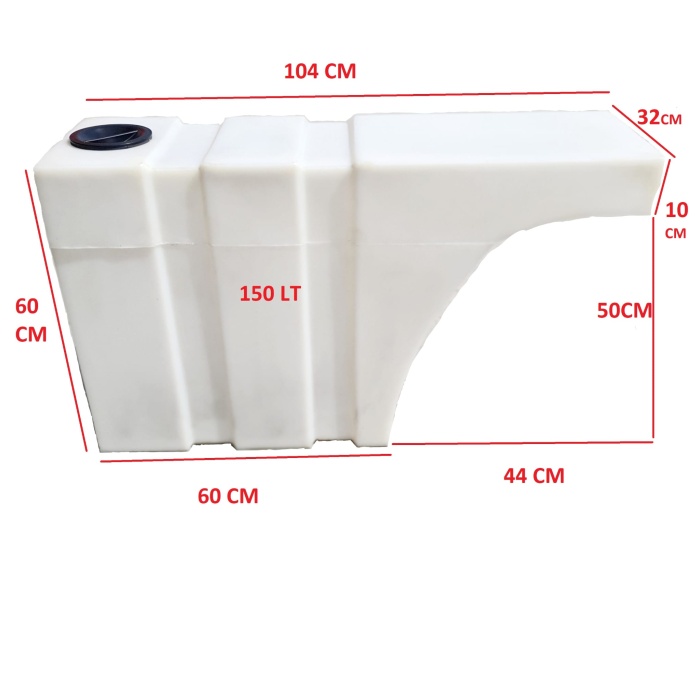 Karavan Teker Üstü Su Deposu 130Lt.