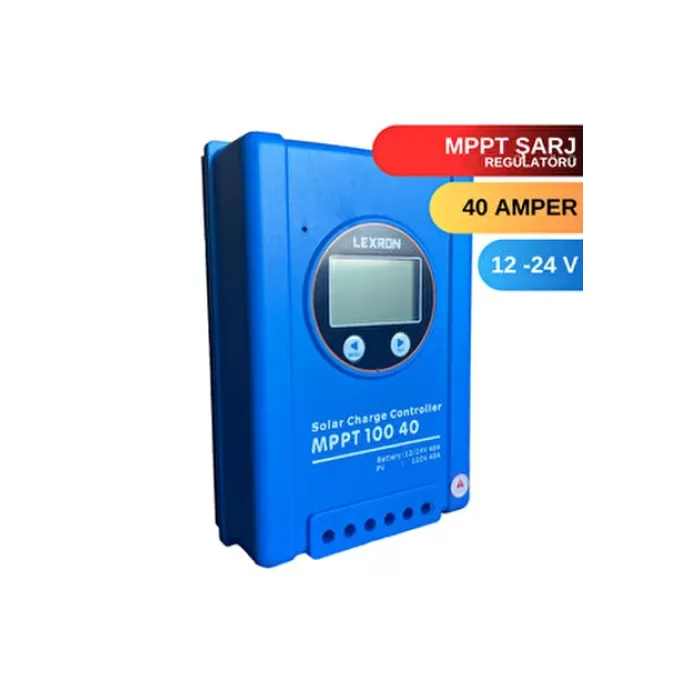 Lexron 40 Amper [12/24V] MPPT Şarj Kontrol Cihazı Regülatörü