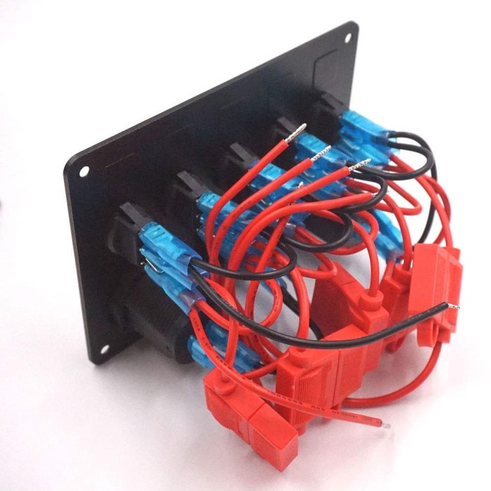Switch Panel, 5 Anahtarlı, Voltmetre ve USB Şarjlı Sigorta Paneli