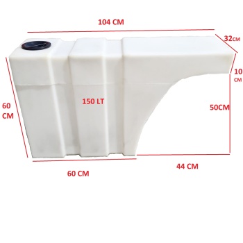 Karavan Teker Üstü Su Deposu 130Lt.