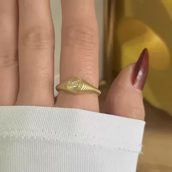 GOLD SPIRAL CRYSTAL YÜZÜK