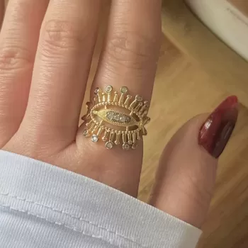 GOLD EVIL EYE VIP YÜZÜK