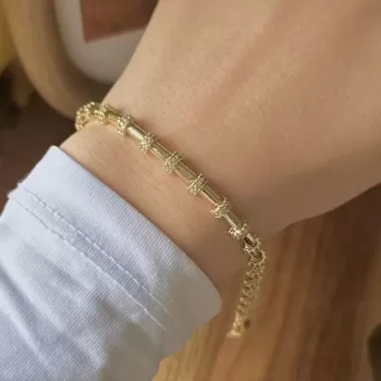 GOLD CRYSTAL BAR VIP BİLEKLİK