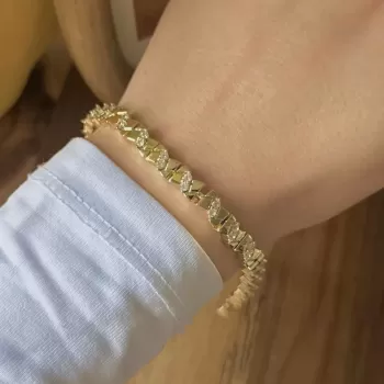 GOLD CRYSTAL EDGE VIP BİLEKLİK