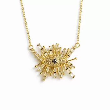 GOLD RADIANT EVIL EYE VIP KOLYE