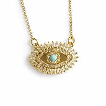GOLD EVIL EYE KOLYE