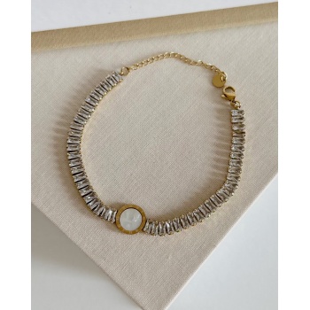 GOLD ROMA HARF ÇELİK BİLEKLİK