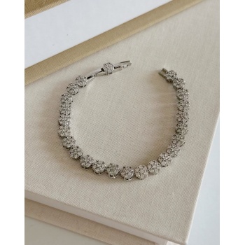 SİLVER ZİRKON TAŞLI BUBBLE  BİLEKLİK