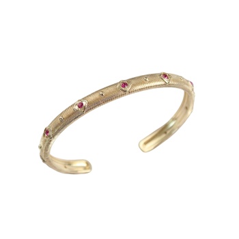 GOLD KARE ZİRKON TAŞLI VİNTAGE KELEPÇE