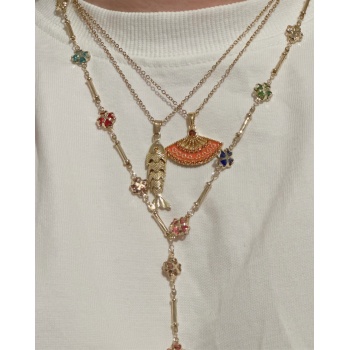 GOLD KIVRIK BALIK KOLYE