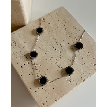 SİLVER ROMA HARF KOLYE