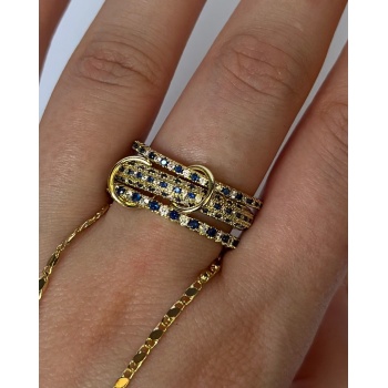 3LÜ BLUE AURA YÜZÜK