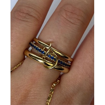 3LÜ BLUE TAŞLI AURA YÜZÜK