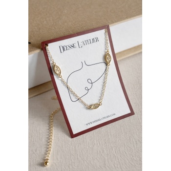 GOLD ELYS TAŞLI KOLYE