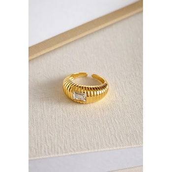 GOLD MİDYE TAŞLI YÜZÜK