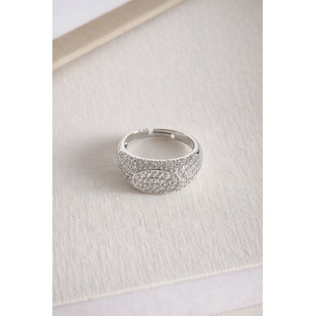 SILVER TAŞLI OVAL YÜZÜK