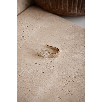 GOLD BAGET TAŞLI EAR CUFF