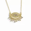 GOLD DANGLING EVIL EYE VIP KOLYE