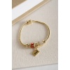 GOLD CHARMLI LOVE BİLEKLİK