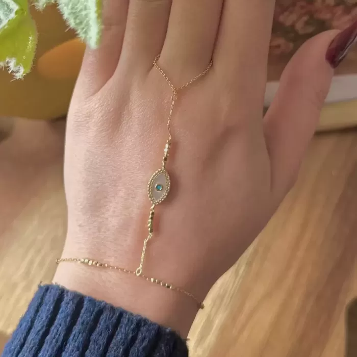 GOLD EVIL EYE DROP ŞAHMERAN