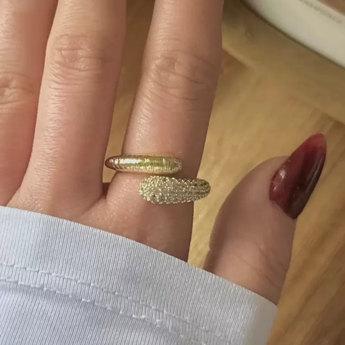 GOLD TWIST CRYSTAL YÜZÜK