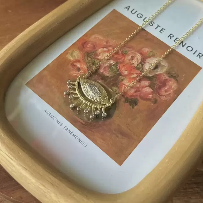 GOLD DANGLING EVIL EYE VIP KOLYE