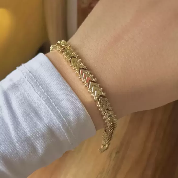 GOLD CHEVRON VIP BİLEKLİK