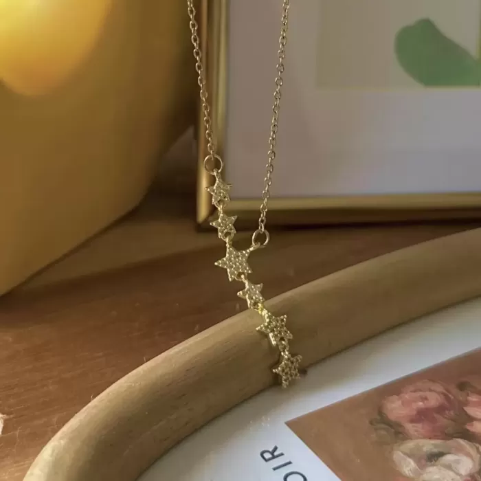 GOLD MUSTI STAR KOLYE