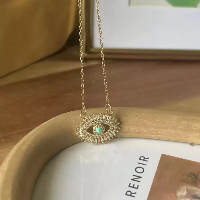 GOLD EVIL EYE KOLYE