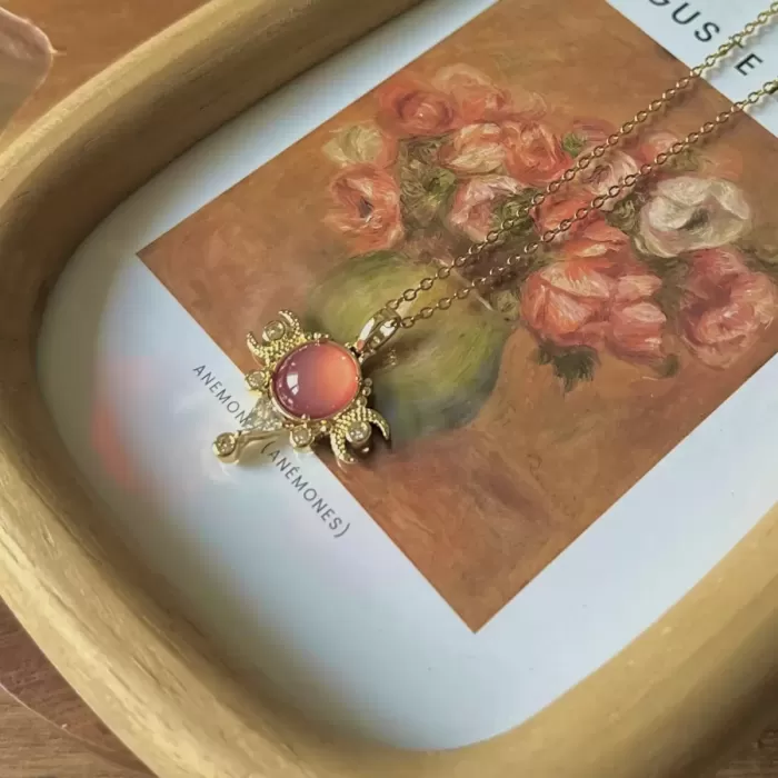 GOLD SUN&MOON VINTAGE KOLYE