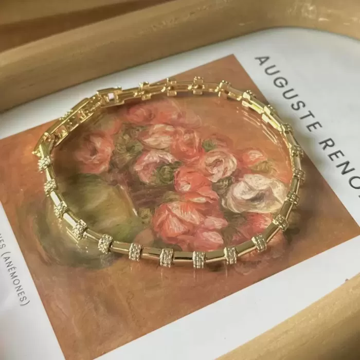 GOLD CRYSTAL BAR VIP BİLEKLİK