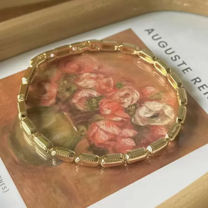 GOLD OVAL BEAD VIP BİLEKLİK