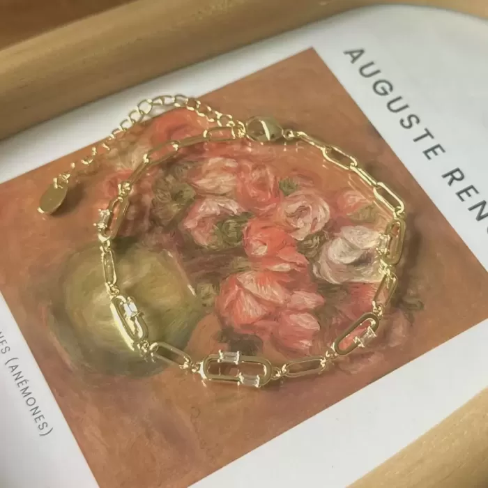 GOLD PAPERCLİP BİLEKLİK