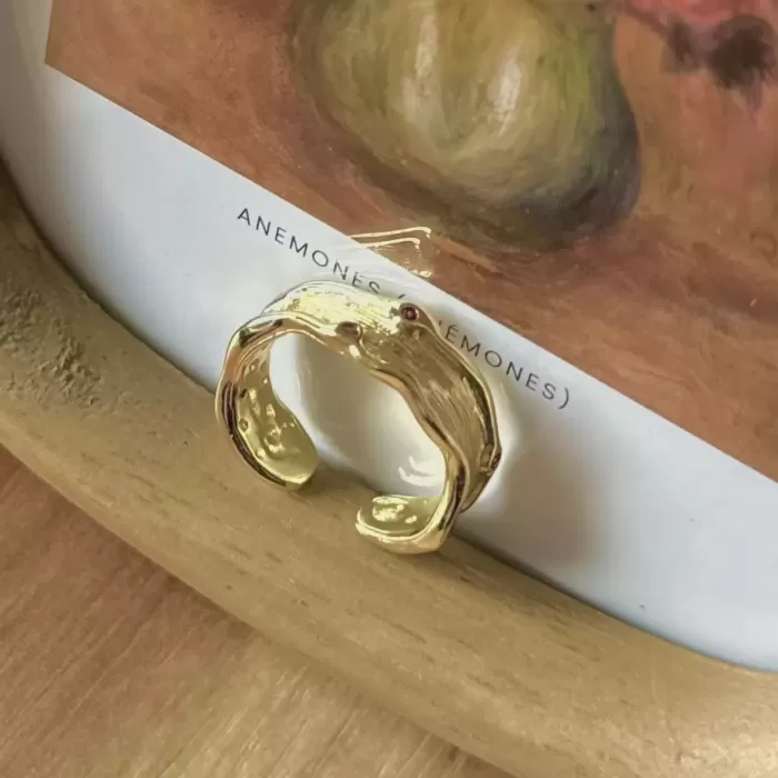 GOLD RUBY DETAIL VINTAGE YÜZÜK