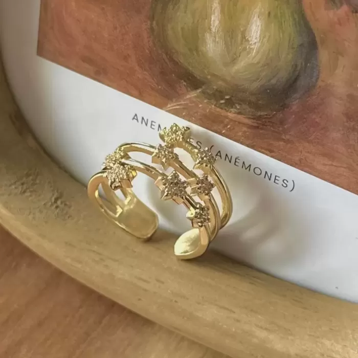 GOLD COSMIC STAR VIP YÜZÜK