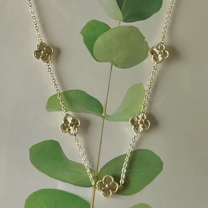 GOLD MINI CLOVER VIP KOLYE