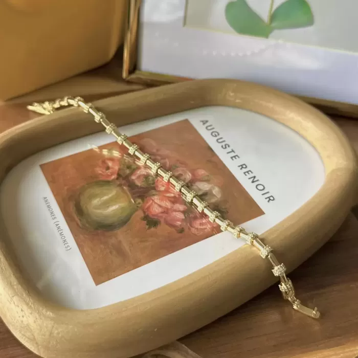 GOLD CRYSTAL BAR VIP BİLEKLİK