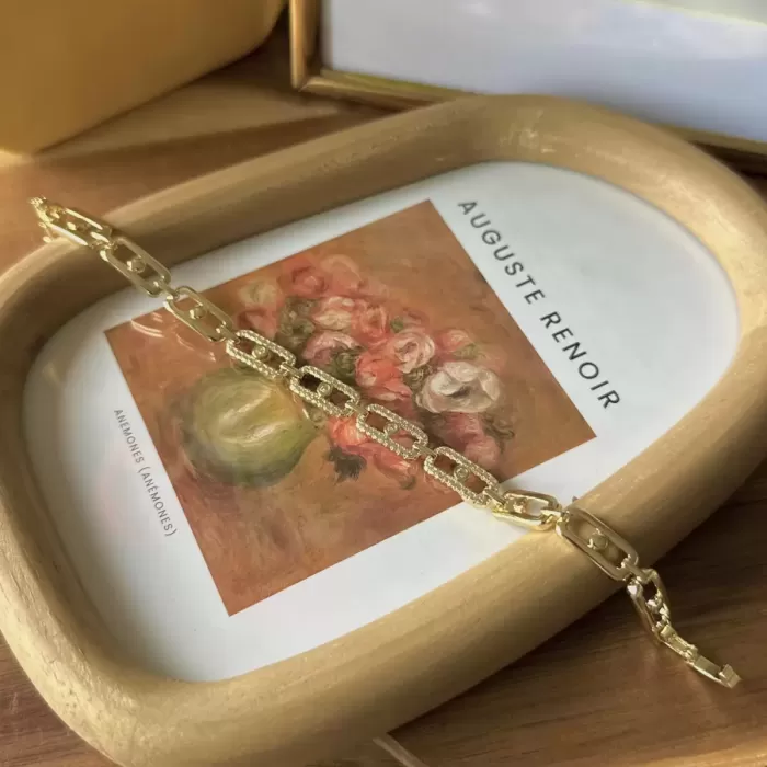 GOLD CRYSTAL LİNK VIP BİLEKLİK