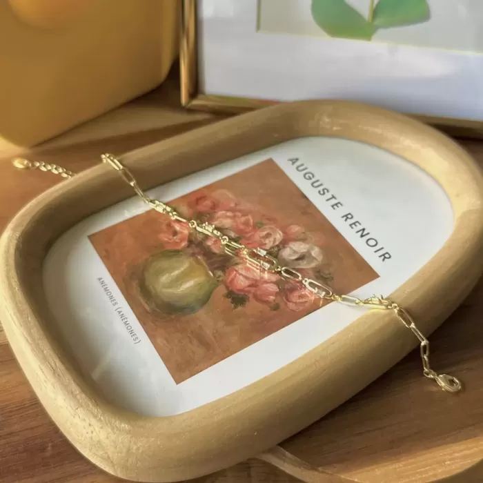 GOLD PAPERCLİP BİLEKLİK